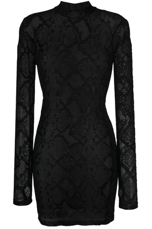 Philipp Plein Robe transparente à imprimé peau de serpent