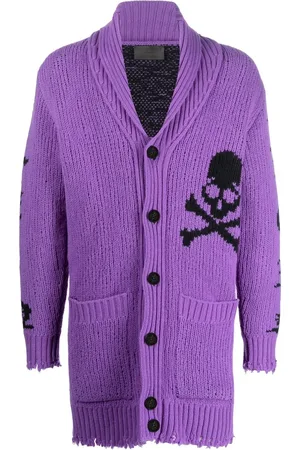 Philipp Plein Cardigan à logo en intarsia