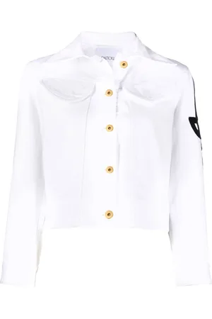 Patou Veste en jean à logo brodé