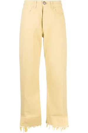 Jil Sander Pantalon droit à taille haute