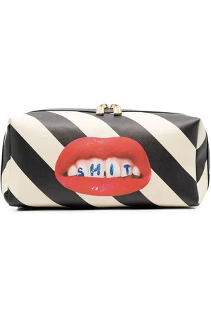 SELETTI Trousse de toilette rayée à imprimé graphique