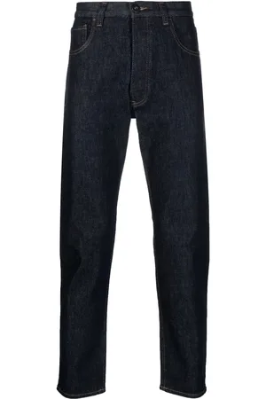 Prada Jean droit à plaque logo