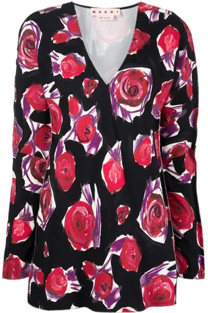 Marni Haut à roses imprimées