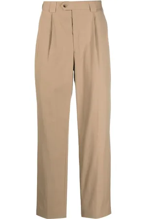 Paul Smith Pantalon droit en coton à détails plissés