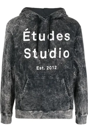 Etudes Hoodie délavé Klein à logo imprimé