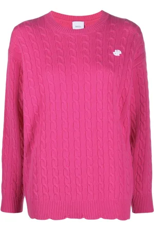Patou Pull en maille torsadée à logo