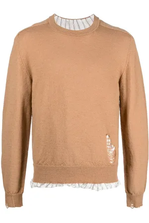 Maison Margiela Pull en laine à effet usé