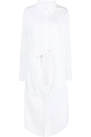 Patou Robe-chemise longue à taille ceinturée
