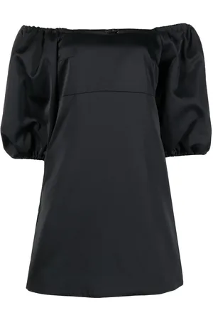 Patou Robe Bardot courte à manches bouffantes