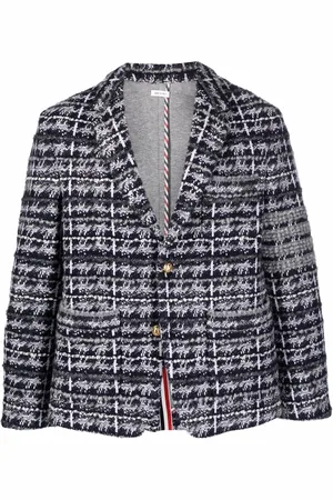 Thom Browne Blazer en tweed à simple boutonnage