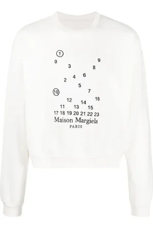 Maison Margiela Sweat en cuir à logo imprimé