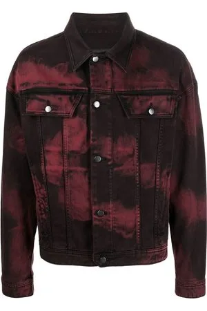 Veste en discount jean homme rouge