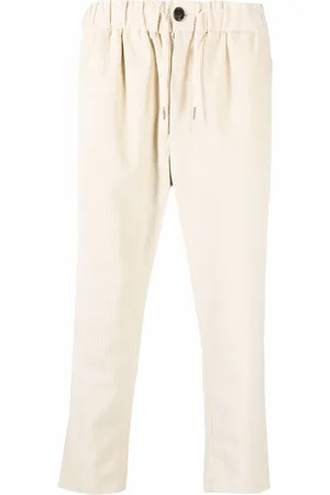 Ami Pantalon en velours côtelé à taille à lien de resserrage