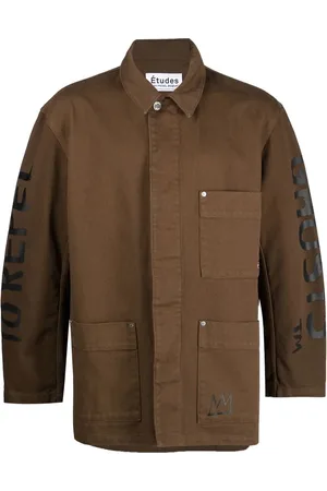 Etudes Veste en jean à imprimé graphique