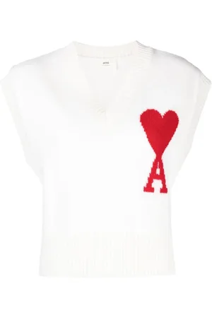 Ami Débardeur en maille à logo intarsia