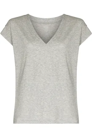 Frame T-shirt Grey à col v