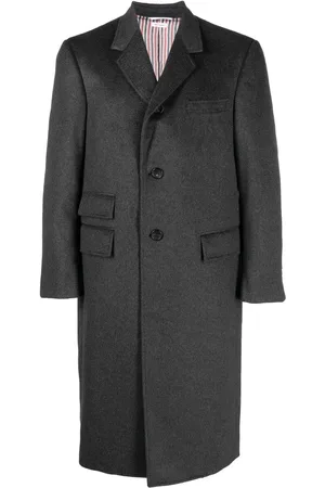 Thom Browne Manteau en cachemire à texture grainée