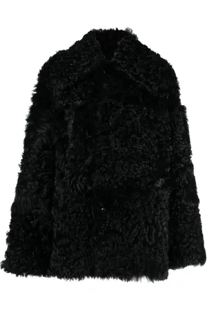 Ami Manteau boutonné en peau lainée