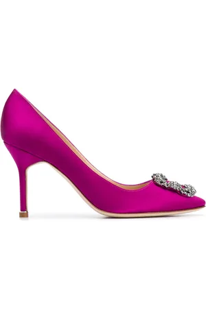Manolo Blahnik Escarpins en satin à ornements
