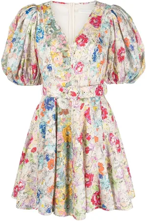 ZIMMERMANN Robe courte Clover à fleurs