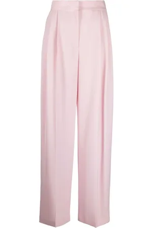Alexander McQueen Pantalon plissé à taille haute
