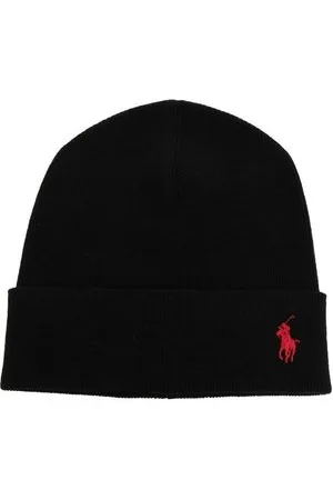 Bonnet ralph lauren noir rouge hot sale