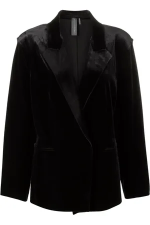 Norma Kamali Blazer en velours à simple boutonnage