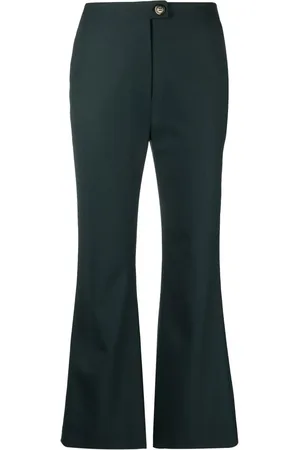 Nanushka Pantalon court à coupe évasée