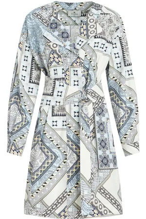 Etro Robe portefeuille ceinturée à imprimés multiples