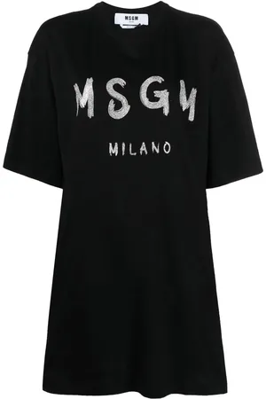 Msgm Robe à logo imprimé