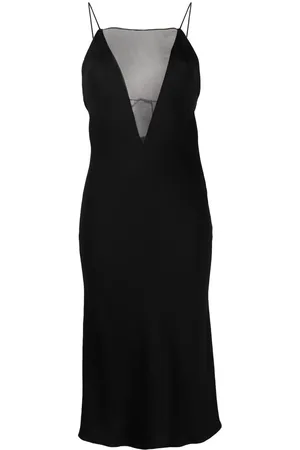 Stella McCartney Robe mi-longue en crêpe de soie