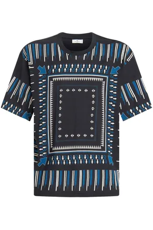 Etro T-shirt en coton à imprimé abstrait