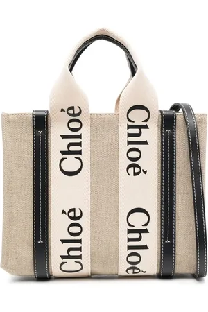 Chloé Sac cabas Woody à bride logo