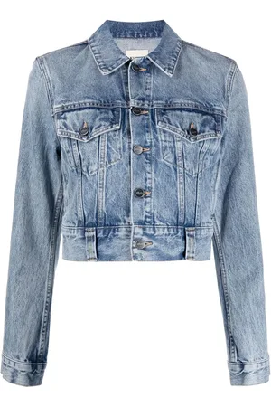 Khaite Veste Rizzo crop en jean