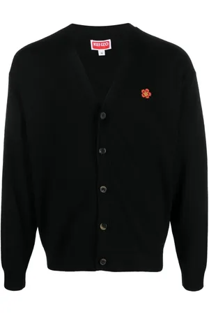 Kenzo Cardigan en laine à détail de patch