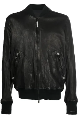 ISAAC SELLAM EXPERIENCE Veste en cuir à fermeture zippée