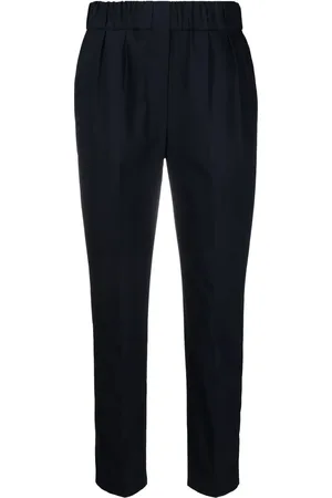 Brunello Cucinelli Pantalon fuselé à taille élastiquée