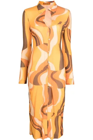 REJINA PYO Robe-chemise Sana à motif abstrait