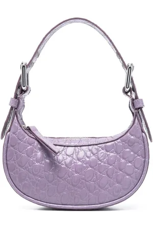By Far Mini sac porté épaule Soho à effet peau de crocodile