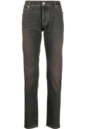 Balmain Jean slim à effet usé