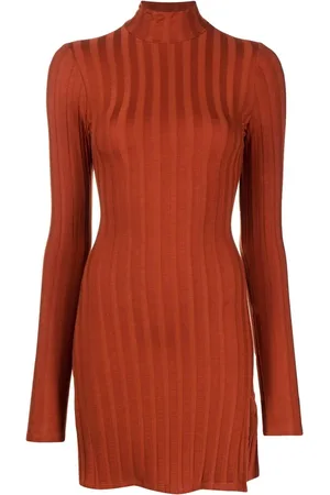 Reformation Robe courte en maille Libra à manches longues