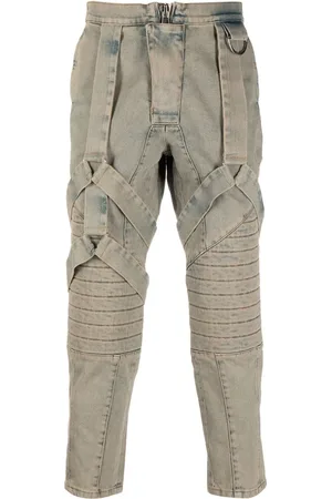 Balmain Jean slim à détails de sangles