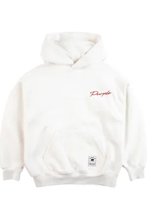 Purple Brand Hoodie en coton à détail de logo