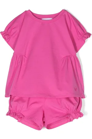 Emporio Armani Ensemble haut-short à détails volantés
