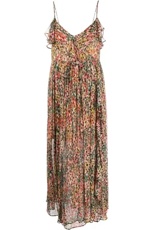 Twin-Set Robe volantée à imprimé léopard