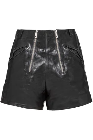 Prada Short en cuir à double zips