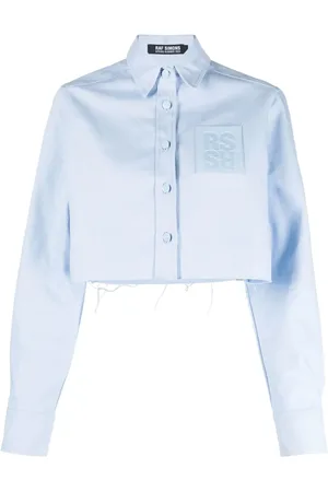 RAF SIMONS Chemise en coton à coupe crop