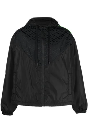 VERSACE Veste de sport à logo imprimé