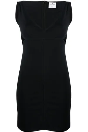 Courrèges Robe mi-longue à détails de découpes