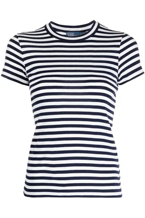Ralph Lauren T-shirt nervuré à rayures